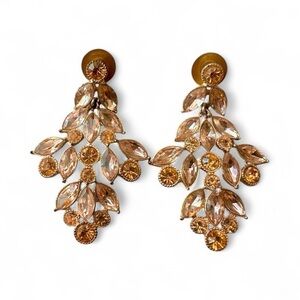 Monet Chandelier Post Earrings - Light Pink Copper - Formal - Homecoming - Prom